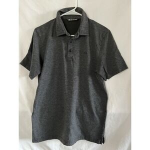 Travis Mathew Zinna Polo Shirt Men's Size Medium Heather Black